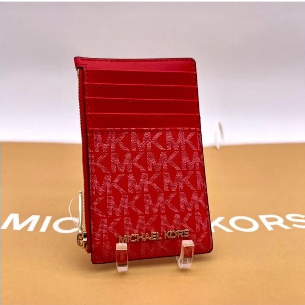 Michael Kors Jet Set Travel MD TZ Card Case Wallet